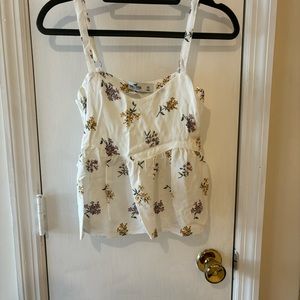 Hollister Floral Peplum Tank Top